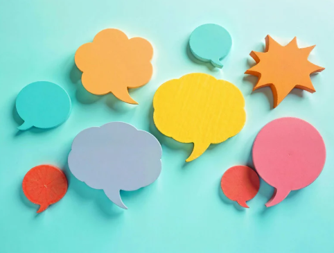 Colorful speech bubbles